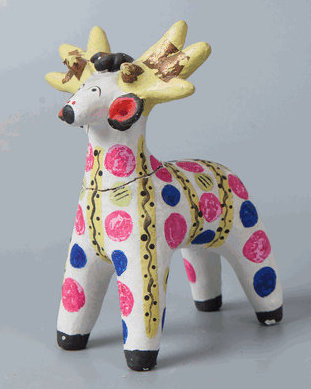 Dymkovo (Vyatka) toy - "Deer". 1945-1948