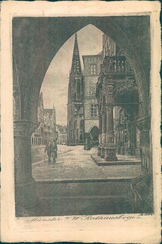 Мюнстер в Вестфалии. Арка Ратуши. После 1905
