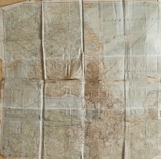 Military map of the Leningrad region and southern Finland with a Leningrad defense plan. 1937 – 1941