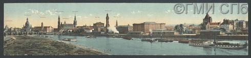 Dresden. Дрезден с основными достопримечательностями. Начало XX века