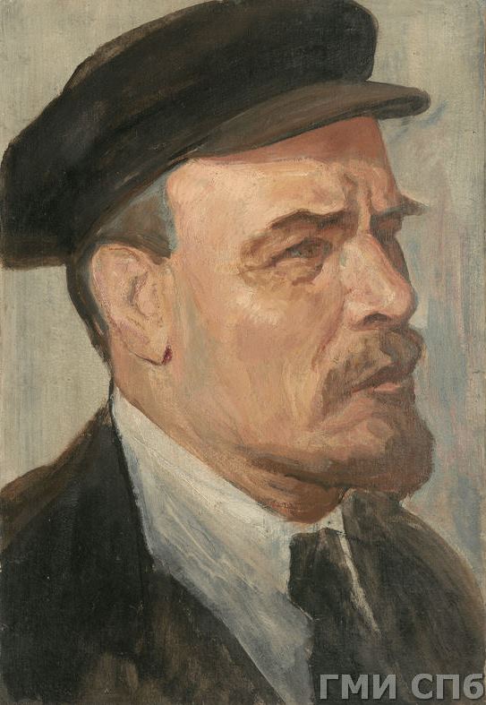 С. Я. Шлейфер. Портрет В. И. Ленина. 1924–1927. Холст на картоне, масло. ГМИ СПб.