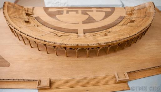 Макет "Фрагмент стадиона им. В. И. Ленина." 1946