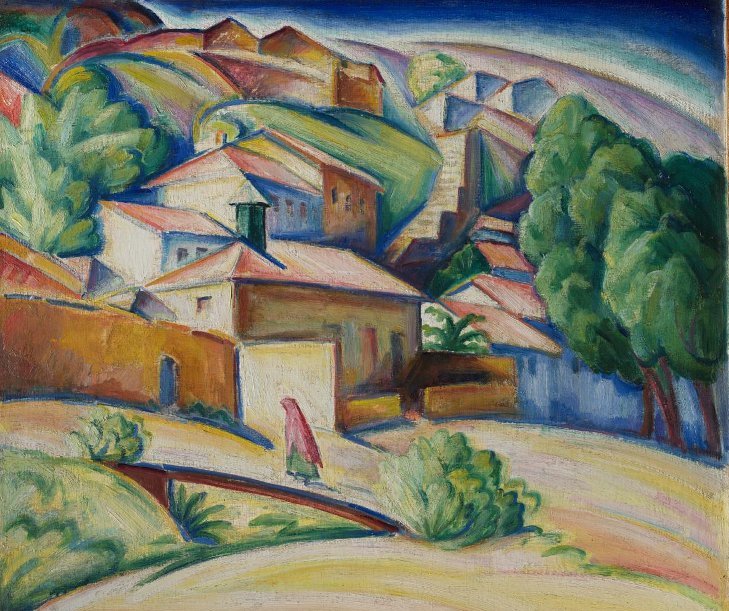 С. Я. Шлейфер. Бахчисарай. Фанера, масло. 1913. ГРМ.