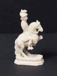 Knight chess piece "White Game". Second half of the 19th century