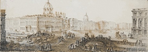 Ламони Д.Ф. Невский проспект у Екатерининского канала. После 1783