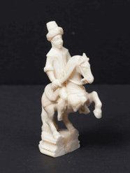 Knight chess piece "Black Game". Second half of the 19th century