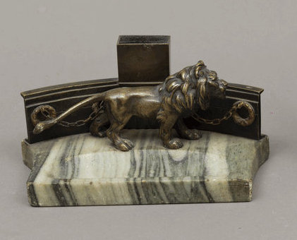 Art Deco "Panther" Inkstand. Pen Cleaner. Early 20th century