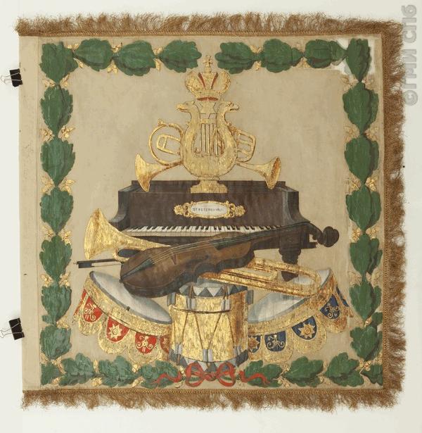 Знамя немецкого музыкально-инструментального цеха. 1856