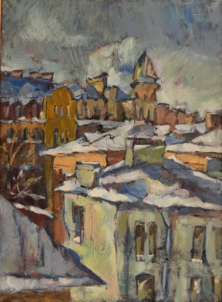 И.С. Чурилов. Петроградская сторона. Крыши. Холст, масло. 1998. ГМИ СПб.