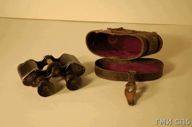 Porro prismatic binoculars, in a case. Early 20th century