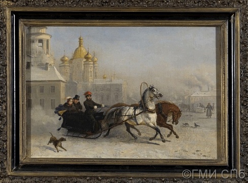  Vernet P.M.J.     The cabman on the Vladimirskaya square. 1830-ies