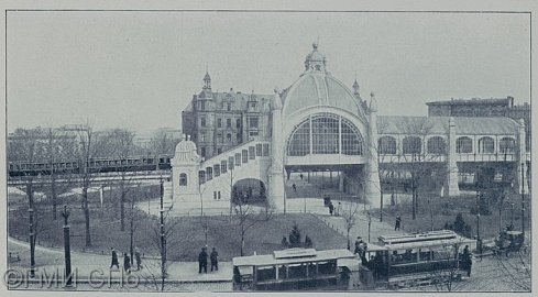 Германия. Берлин.  Вокзал электрической подвесной железной дороги. 1906