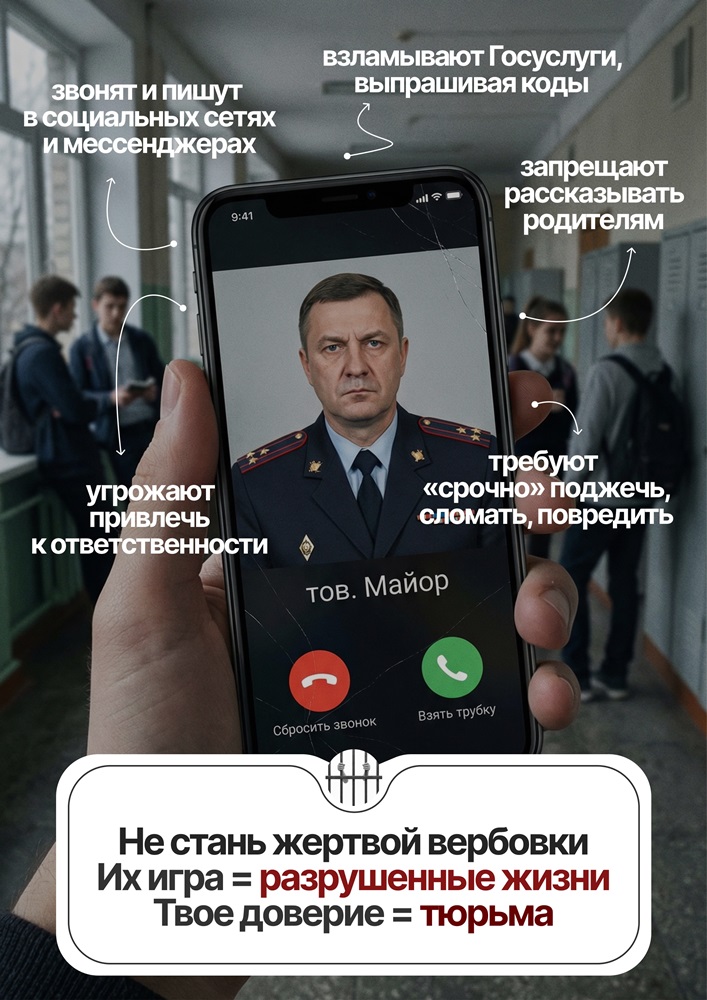 Информация, направленная на недопущение вовлечения молодежи, прежде всего несовершеннолетних, в диверсионно-террористическую деятельность 