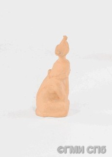 G.V.Dodonova. A girl with a hen. From the group of statuettes "Souvenirs". 1979