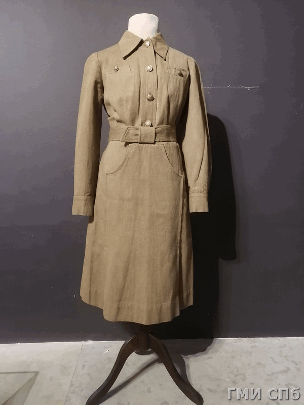 Women's summer uniform dress, belonged to M.P. Pchelintseva. 1941-1945