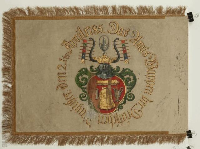 German Tin Workshop Banner. 1785