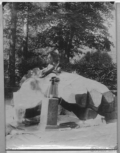 Tsarskoe selo. Fountain "Milkwoman". Late XIX century